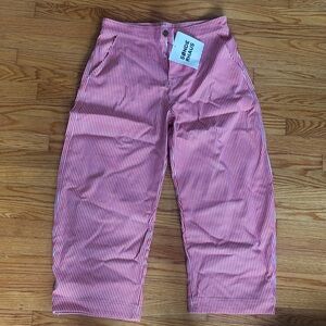 Sønderhaus Daphne Trouser Canvas Red Striped Barrel Legged Pants